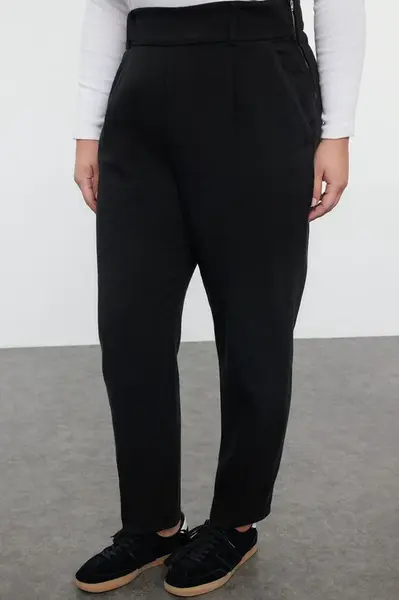 Trendyol Curve Black High Waist Straigt Fit Plus Size Jeans