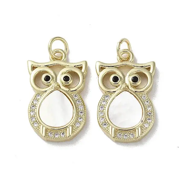 Brass Micro Pave Cubic Zirconia Pendants