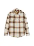 Tommy Jeans Košeľa  béžová / hnedá / biela