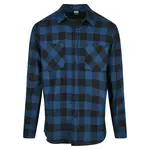 Kostkovaná Flanelová košile modro/černá