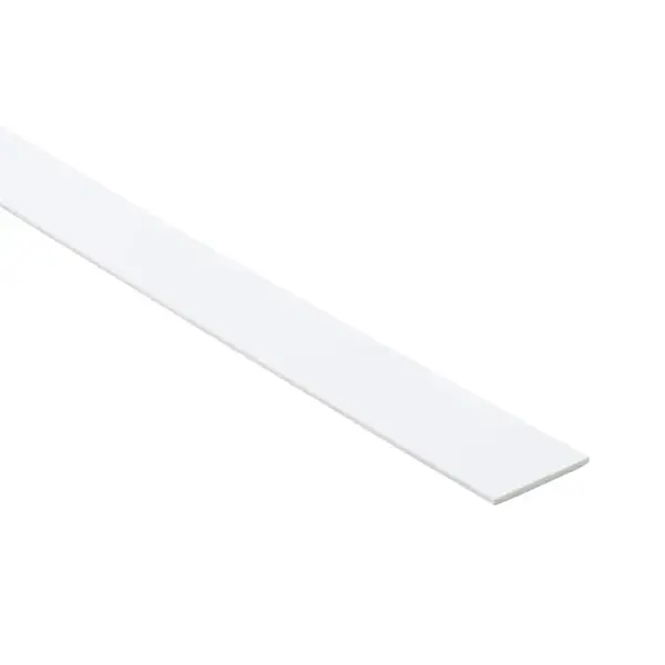 Profil plochý PCV biely 30x2mm 2.6m