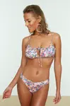 Trendyol Květinový vzorovaný spodní díl bikin