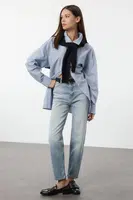 Trendyol Blue High Waist Slim Mom Jeans