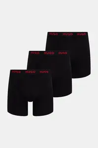 HUGO boxerky pánské bavlněné s elastanem BOXERBR TRIPLET PACK 3-pack