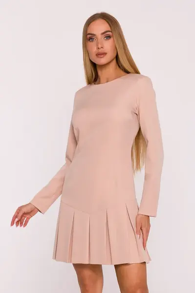 Dámské elegantní mini šaty s boxovými záhyby