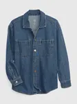 GAP Chlapecká Dětská džínová košilová oversize bunda 453353-00 Velikost: M