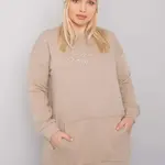 Béžové klokaní mikiny větší velikosti