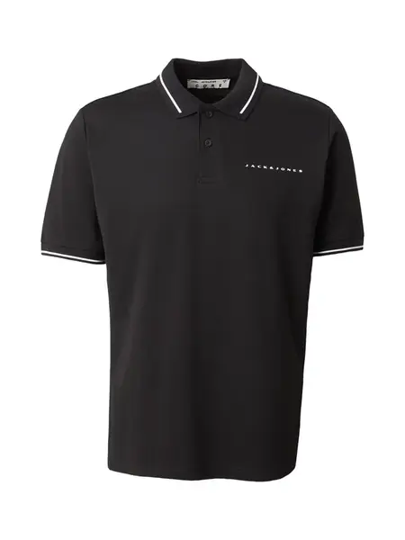 JACK & JONES Tričko 'JCOFUSION'  čierna / biela