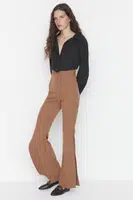 Kalhoty Trendyol Camel Slit