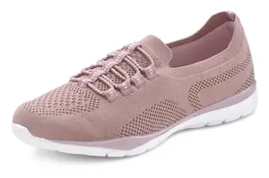 LASCANA Slip-on obuv  staroružová / biela