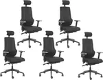 MERCURY 5PACK Ergonomická kancelářská židle HEALTH černá (5 ks)