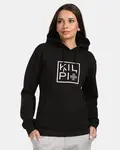 Dámská bavlněná mikina s kapucí kilpi niky-w černá 46