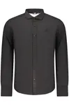 Pánska čierna slim fit košeľa