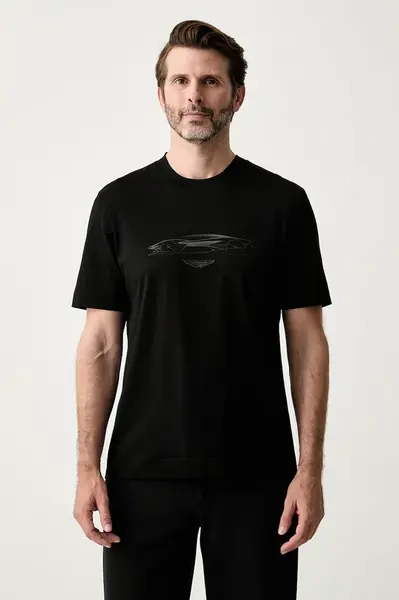 BOSS  tričko pánské bavlněné  x Aston Martin