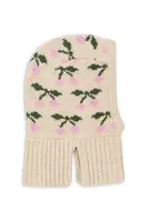 Kukla s přídavkem vlny Konges Sløjd BELOU KNIT BALACLAVA béžová barva, KS103710