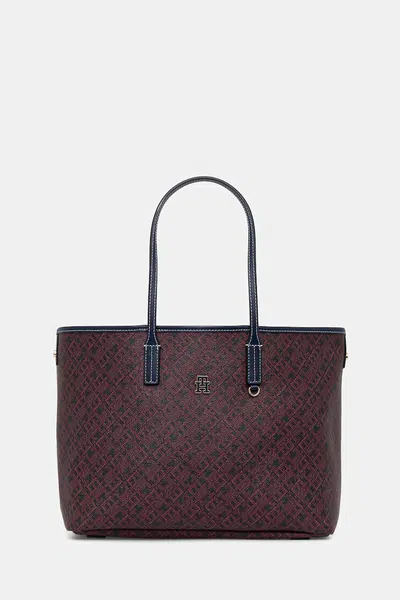 Kabelka Tommy Hilfiger červená barva, AW0AW17696
