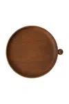 Ozdobný tác OYOY Inka 22 x 20 x 2,5 cm hnědá barva