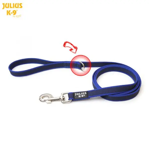 Julius-K9 pogumovaná vôdzka, modrá 2 m/20 mm 2 m (216GM-B-S2)