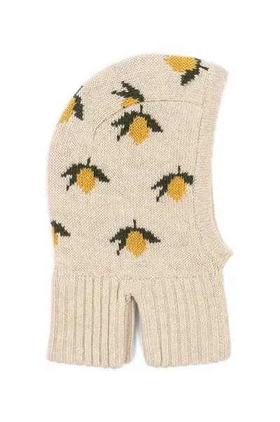 Kukla Konges Sløjd BELOU LEMON KNIT BALACLAVA zelená barva, KS103713