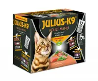 Julius K-9 Adult Menu Special Pack výběr z drůbeže-ryby v omáčce pro kočky - losos-tuňák & kuřecí-krůtí 12 x 100 g