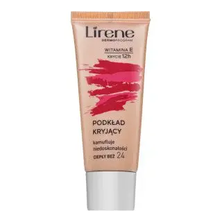 Lirene Vitamin E High-Coverage Liquid Foundation fluidný make-up proti nedokonalostiam pleti 24 Beige 30 ml