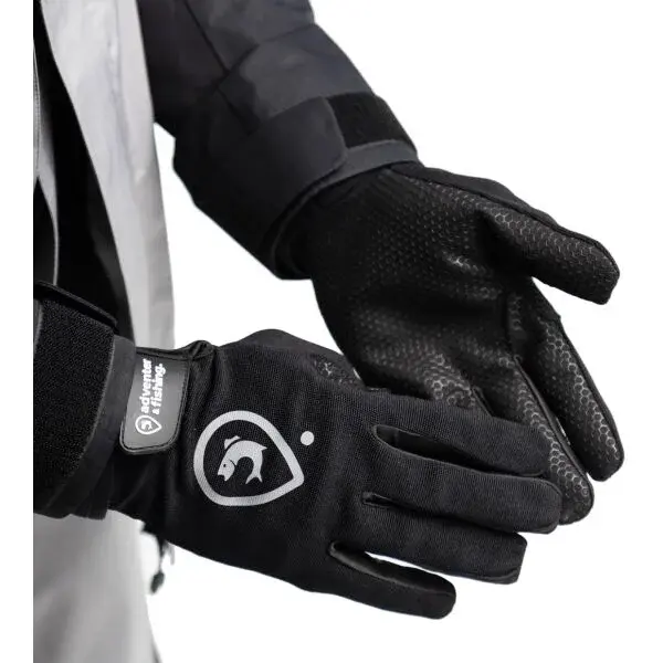 ADVENTER & FISHING GLOVE Pánské rukavice pro chytání ve sladké vodě, černá, velikost L/XL