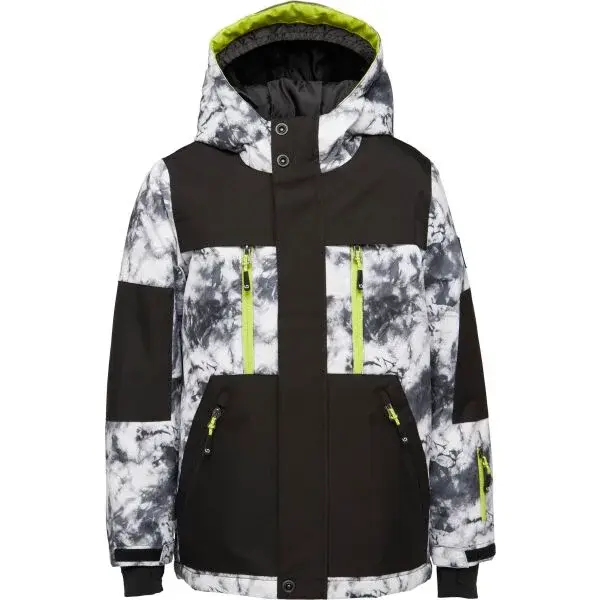 Lewro BENINO Chlapecká snowboardová zimní bunda, černá, velikost 128-134