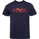 Puma ESSENTIALS LOGO LAB TEE Pánské triko, tmavě modrá, velikost