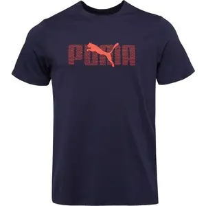 Puma ESSENTIALS LOGO LAB TEE Pánské triko, tmavě modrá, velikost