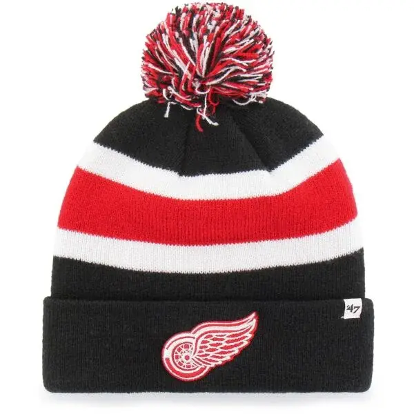 47 NHL DETROIT RED WINGS BREAKAWAY CUFF KNIT Zimná čiapka, čierna, veľkosť UNI