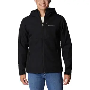 Columbia ASCENDER II SOFTSHELL HOODED JACKET Pánská softshellová bunda, černá, velikost