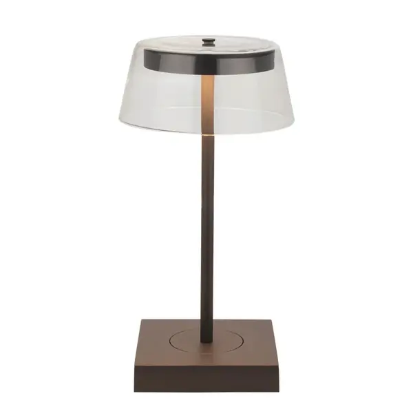 Dieter Knoll STOLNÍ LAMPA NA BATERIE, stmívač s regulačním kolečkem, 13,7/27 cm