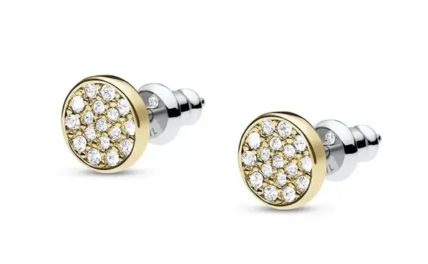 Fossil Blyštivé náušnice pecky z mosazi JOA00282710