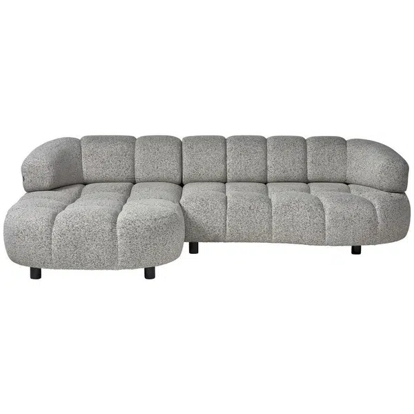 Welnova ROHOVÁ SEDAČKA, textil, šedobéžová