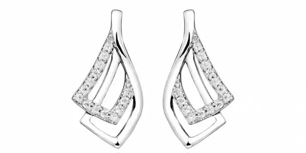 Silver Cat Elegantní náušnice se zirkony SC372