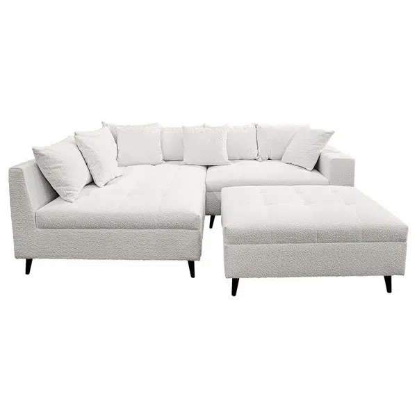 MID.YOU ROHOVÁ SEDAČKA, textil, světle šedá