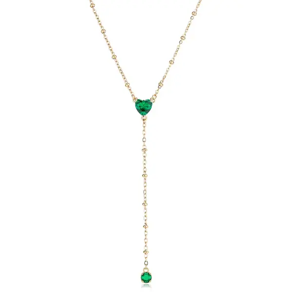 S'Agapõ Elegantní pozlacený náhrdelník s kubickými zirkony Dazzly SDZ135