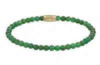 Rebel&Rose Korálkový náramek Green Harmony Gold RR-40106-G 16,5 cm - S