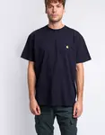 Tričko Carhartt WIP S/S Chase T-Shirt Dark Navy/Gold