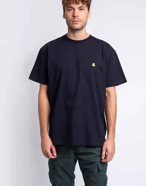 Tričko Carhartt WIP S/S Chase T-Shirt Dark Navy/Gold