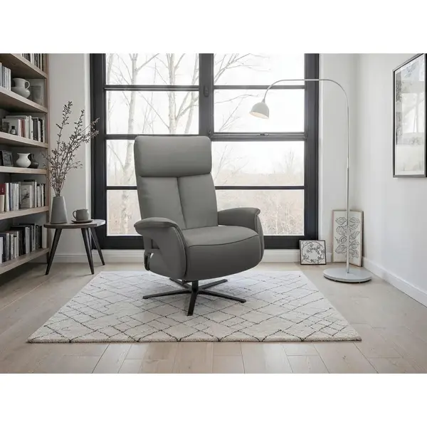 Sit & More RELAXAČNÍ KŘESLO, kůže, antracitová