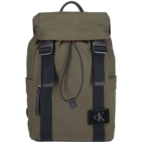Calvin Klein CANVAS MIX BACKPACK Mestský ruksak, khaki, veľkosť