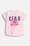 Tričko Coccodrillo růžová barva, HOLIDAY SPLASH GIRL JUNIOR