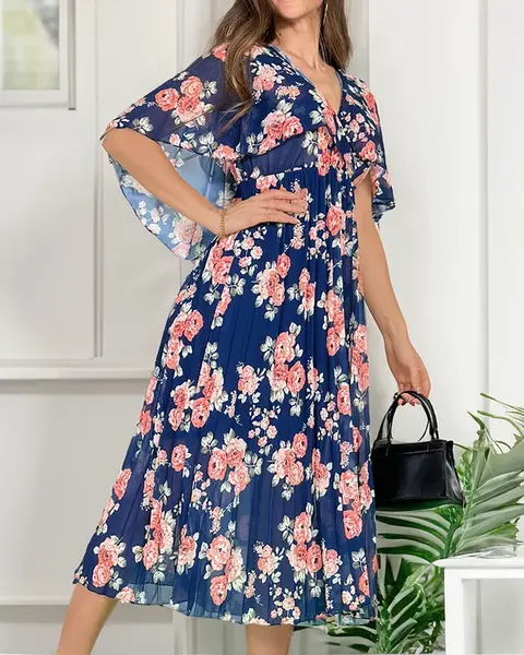 Resti Women's pleated floral midi dress