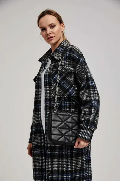 Marisse Quilted Bag With Adjustable Handle, Black