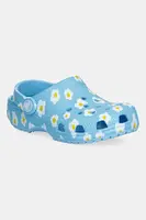Dětské pantofle Crocs CLASSIC DAISY CLOG T modrá barva, 211264