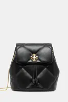 Kožený batoh Tory Burch Kira Diamond dámský, černá barva, malý, 170485-001