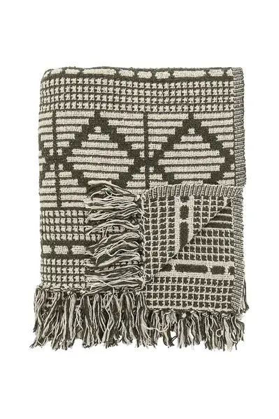 Deka s přídavkem bavlny Bloomingville Gutte 160 x 130 cm