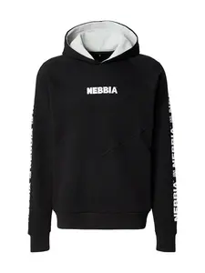 NEBBIA Športová mikina 'HERO 300'  čierna / biela