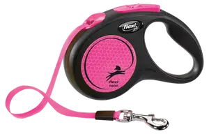 Samonavíjecí vodítko pro psy Flexi New Neon Tape S 5 m růžové